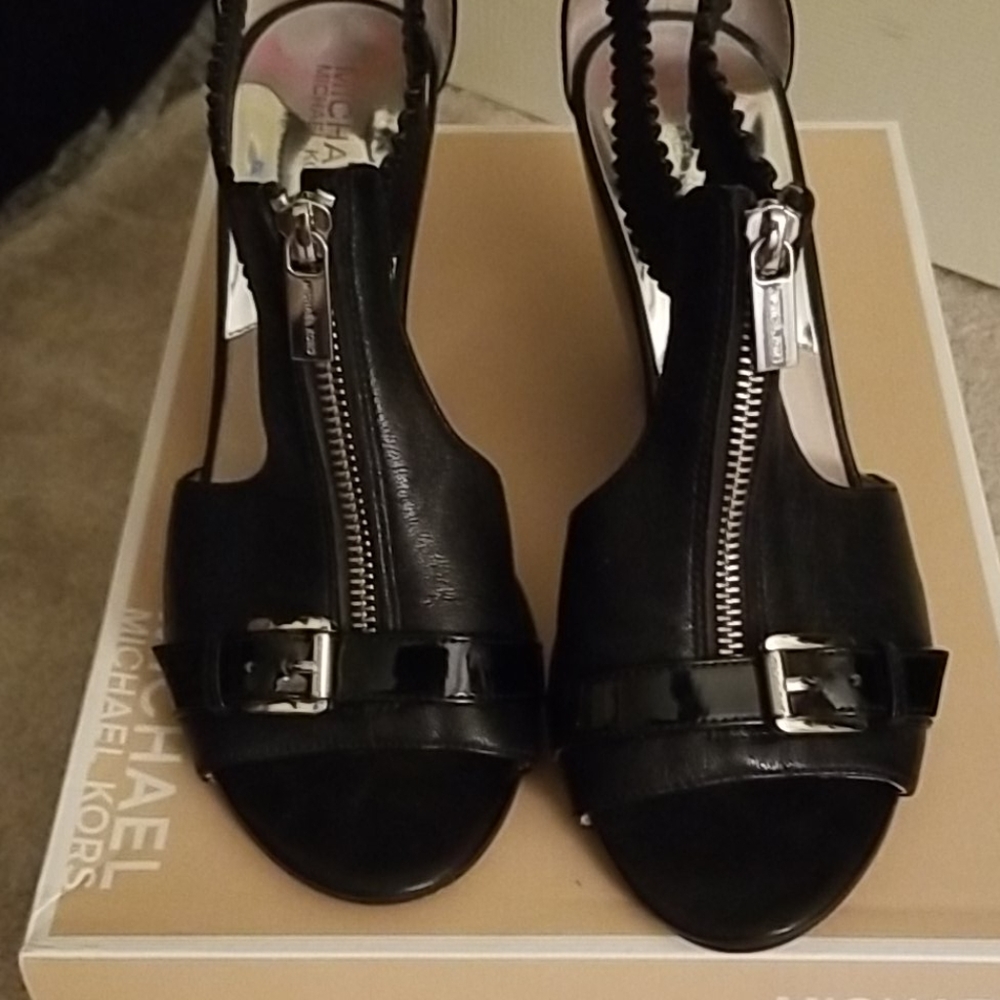 Black and silver Michael Kors shoes